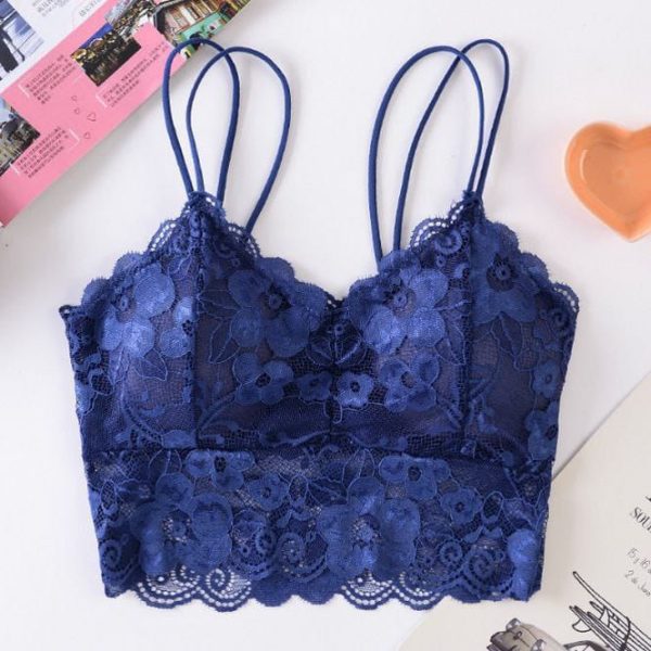 Shoulder Lace Flower Bra - Image 3