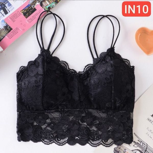 Shoulder Lace Flower Bra - Image 5