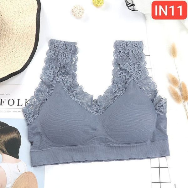 Shoulder Lace Flower Bra - Image 2