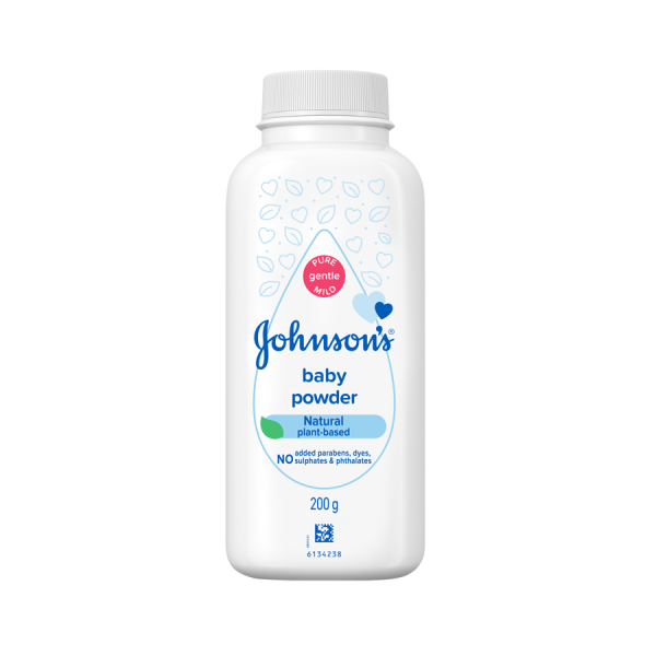 Johnson's Baby Powder with Natural Plant-Based Ingredients - 200 gm